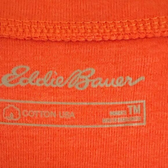 Eddie Bauer Women's Long Sleeve Tee - Orange - size TM (M Tall) - Picture 4 of 6